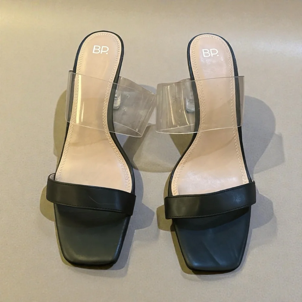 BP Clear Strap Block Heel Mule Sandals – Women’s Size 11 - Picture 8 of 10